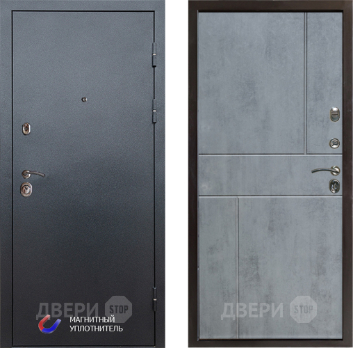 Входная металлическая Дверь Престиж Графит Горизонт Бетон темный в Волоколамске
