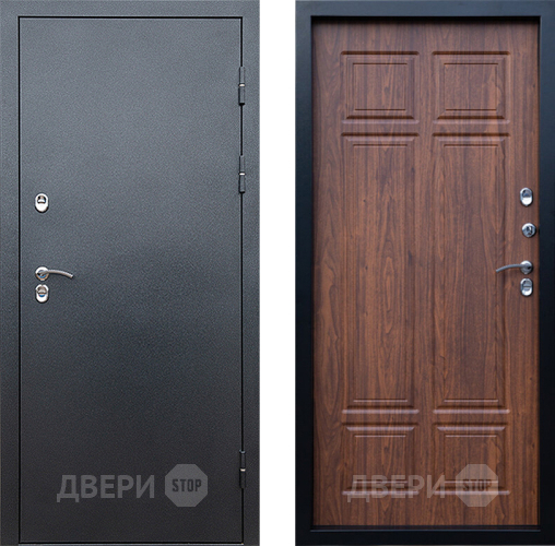 Входная металлическая Дверь Престиж TERMO с терморазрывом Снегирь Серебро Премиум Орех темный в Волоколамске