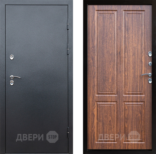 Входная металлическая Дверь Престиж TERMO с терморазрывом Снегирь Серебро Премиум Орех светлый в Волоколамске