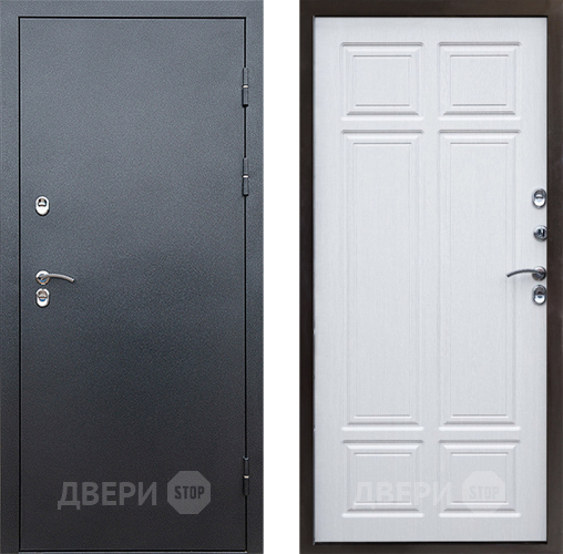 Входная металлическая Дверь Престиж TERMO с терморазрывом Снегирь Серебро Премиум Лиственница белая в Волоколамске
