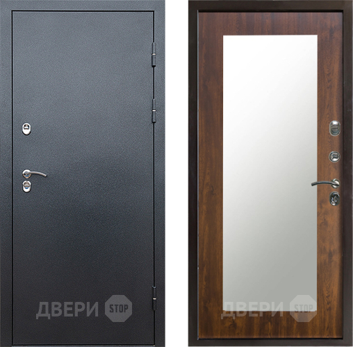 Входная металлическая Дверь Престиж TERMO с терморазрывом Снегирь Серебро Зеркало пастораль Дуб в Волоколамске