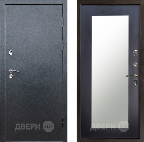 Входная металлическая Дверь Престиж TERMO с терморазрывом Снегирь Серебро Зеркало пастораль Венге в Волоколамске