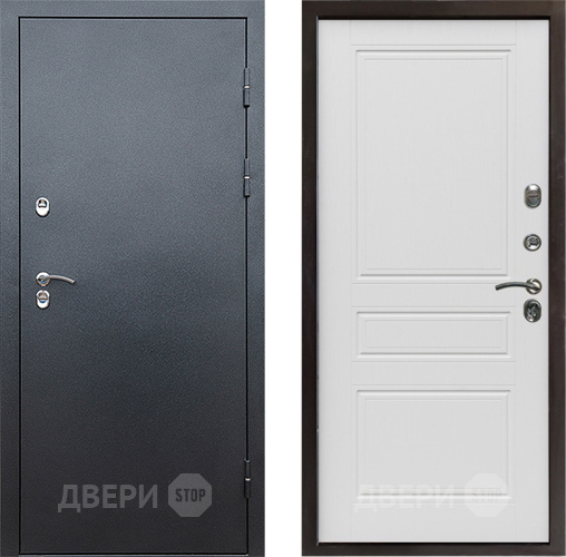 Входная металлическая Дверь Престиж TERMO с терморазрывом Снегирь Серебро Классика Лиственница белая в Волоколамске
