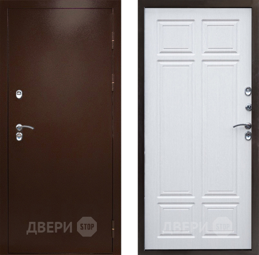 Входная металлическая Дверь Престиж TERMO с терморазрывом Снегирь Медь Премиум Лиственница белая в Волоколамске
