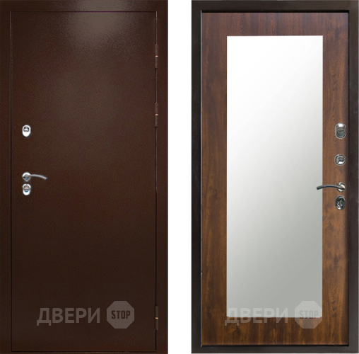 Дверь Престиж TERMO с терморазрывом Снегирь Медь Зеркало пастораль Дуб в Волоколамске