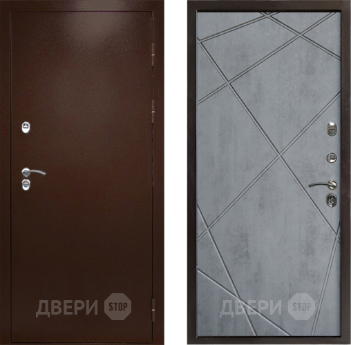 Входная металлическая Дверь Престиж TERMO с терморазрывом Снегирь Медь Лучи Бетон темный в Волоколамске