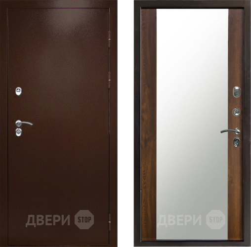 Дверь Престиж TERMO с терморазрывом Снегирь Медь Зеркало Дуб в Волоколамске
