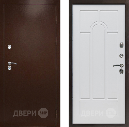 Входная металлическая Дверь Престиж TERMO с терморазрывом Снегирь Медь Арка Белое дерево в Волоколамске