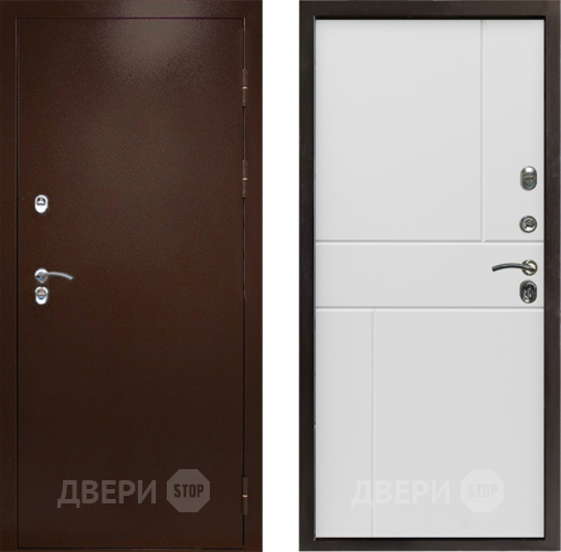 Входная металлическая Дверь Престиж TERMO с терморазрывом Снегирь Медь Горизонт Бетон белый в Волоколамске