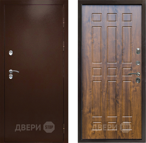 Входная металлическая Дверь Престиж TERMO с терморазрывом Снегирь Медь Спарта Дуб в Волоколамске