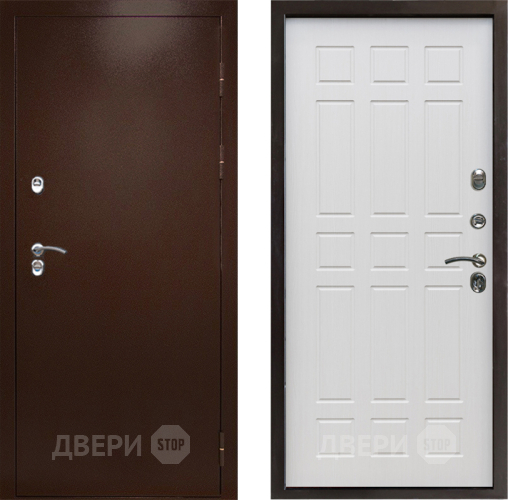 Входная металлическая Дверь Престиж TERMO с терморазрывом Снегирь Медь Спарта Лиственница белая в Волоколамске