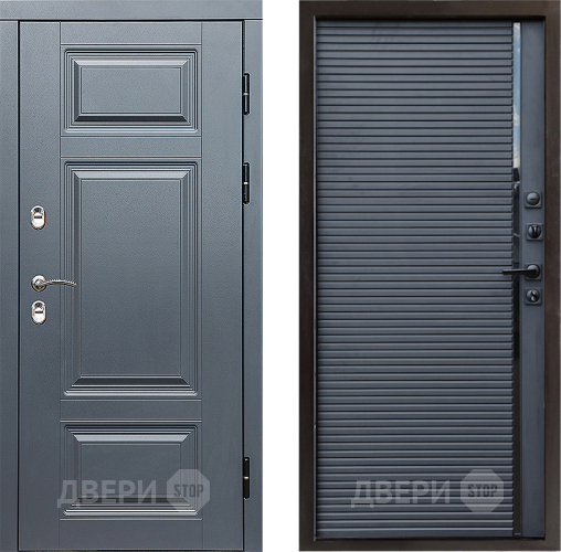 Входная металлическая Дверь Престиж TERMO с терморазрывом Премиум Грэй Porte Черный кварц в Волоколамске