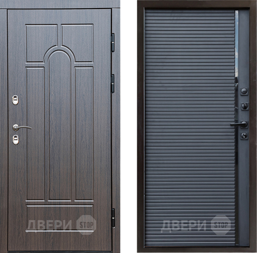 Входная металлическая Дверь Престиж TERMO с терморазрывом Арка Porte Черный кварц в Волоколамске