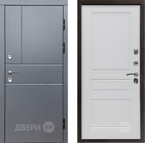 Дверь Престиж TERMO с терморазрывом Горизонт Грэй Классика Белый матовый в Волоколамске