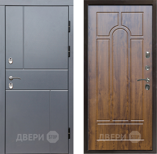 Входная металлическая Дверь Престиж TERMO с терморазрывом Горизонт Грэй Арка Дуб в Волоколамске