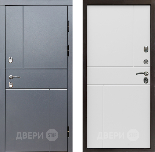 Входная металлическая Дверь Престиж TERMO с терморазрывом Горизонт Грэй Горизонт Бетон белый в Волоколамске