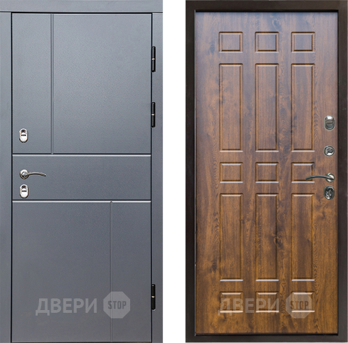 Входная металлическая Дверь Престиж TERMO с терморазрывом Горизонт Грэй Спарта Дуб в Волоколамске