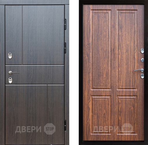 Входная металлическая Дверь Престиж TERMO с терморазрывом Горизонт Венге Премиум Орех светлый в Волоколамске