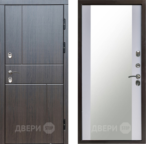 Дверь Престиж TERMO с терморазрывом Горизонт Венге Зеркало Белый софт в Волоколамске