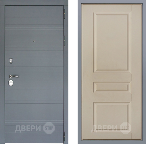 Дверь Заводские двери Лира Софт графит Стокгольм Шампань в Волоколамске