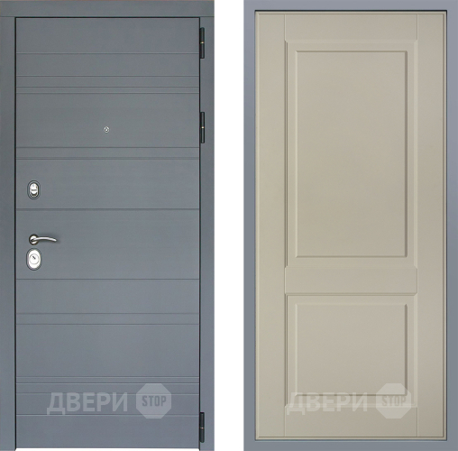 Дверь Заводские двери Лира Софт графит Доррен Шампань в Волоколамске