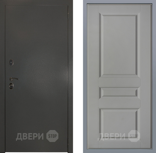 Дверь Заводские двери Эталон 3к антик серебро Стокгольм Грей софт в Волоколамске