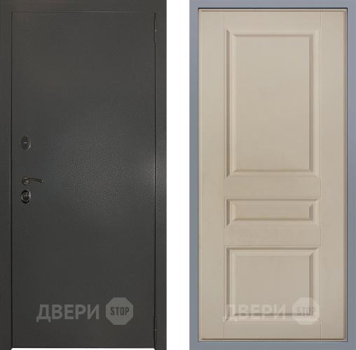 Дверь Заводские двери Эталон 3к антик серебро Стокгольм Шампань в Волоколамске