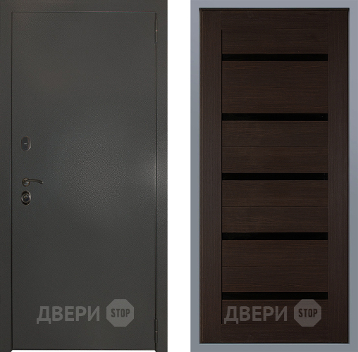 Дверь Заводские двери Эталон 3к антик серебро СБ-1 орех тисненый в Волоколамске