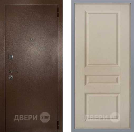 Дверь Заводские двери Эталон 3к антик медь Стокгольм Шампань в Волоколамске
