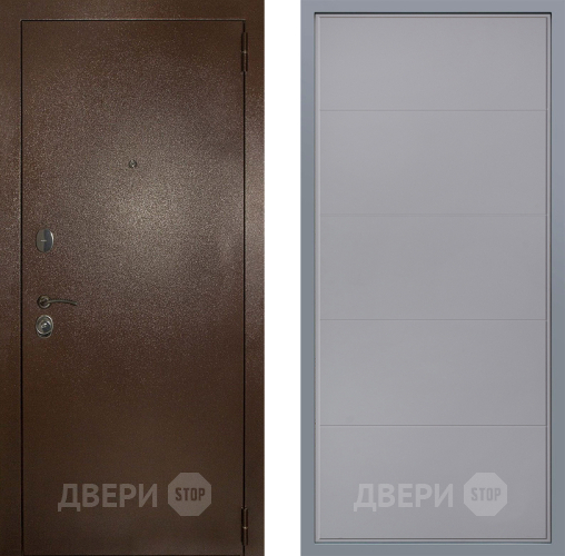 Дверь Заводские двери Эталон 3к антик медь Тривия Грей софт в Волоколамске