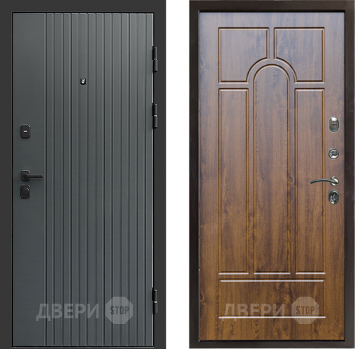 Входная металлическая Дверь Престиж Tvist Grey Арка Дуб в Волоколамске