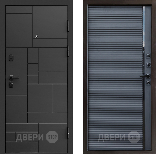 Входная металлическая Дверь Престиж Kvadro Porte Черный кварц в Волоколамске