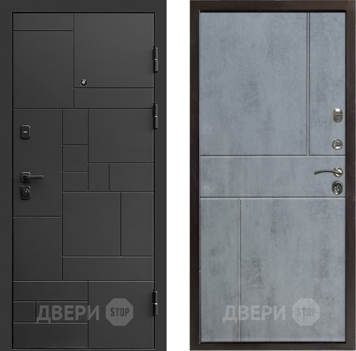 Дверь Престиж Kvadro Горизонт Бетон темный в Волоколамске
