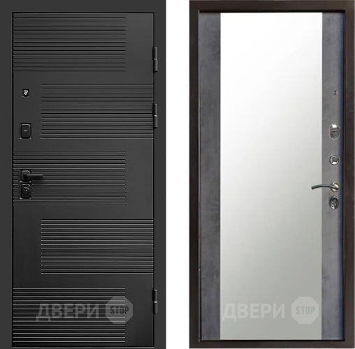 Входная металлическая Дверь Престиж Favorit Зеркало Бетон темный в Волоколамске