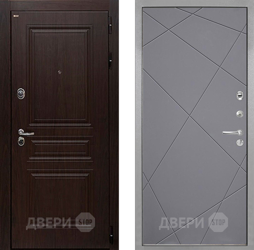 Дверь Интекрон (INTECRON) Брайтон Тиковое Дерево Лучи-М Графит софт в Волоколамске