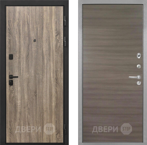 Входная металлическая Дверь Интекрон (INTECRON) Профит Black Дуб Турин Гладкая Дуб тоскано поперечный в Волоколамске