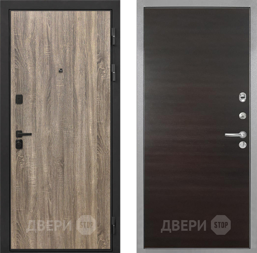 Дверь Интекрон (INTECRON) Профит Black Дуб Турин Гладкая Эковенге поперечный в Волоколамске