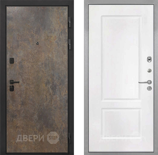 Дверь Интекрон (INTECRON) Профит Black Гранж КВ-2 Белый матовый в Волоколамске