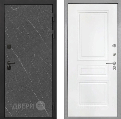 Входная металлическая Дверь Интекрон (INTECRON) Профит Black Гранит Лава Оникс ФЛ-243 Белый матовый в Волоколамске