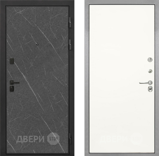Входная металлическая Дверь Интекрон (INTECRON) Профит Black Гранит Лава Оникс Гладкая Слоновая кость в Волоколамске