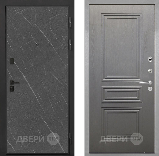 Входная металлическая Дверь Интекрон (INTECRON) Профит Black Гранит Лава Оникс ФЛ-243 Графит вуд дуб в Волоколамске