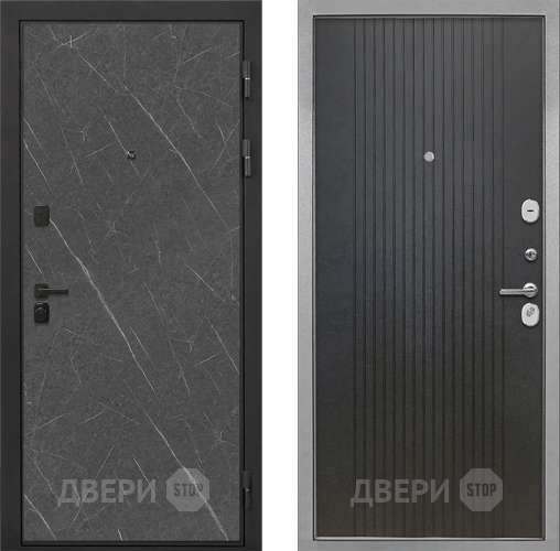 Входная металлическая Дверь Интекрон (INTECRON) Профит Black Гранит Лава Оникс ФЛ-295 Лофт черный в Волоколамске