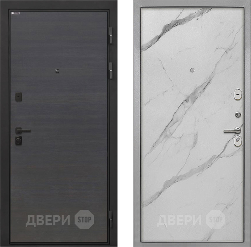 Входная металлическая Дверь Интекрон (INTECRON) Профит Black Эковенге Гладкая Мрамор натуральный арктик в Волоколамске