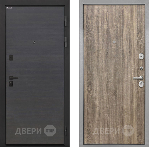 Входная металлическая Дверь Интекрон (INTECRON) Профит Black Эковенге Гладкая Дуб турин в Волоколамске
