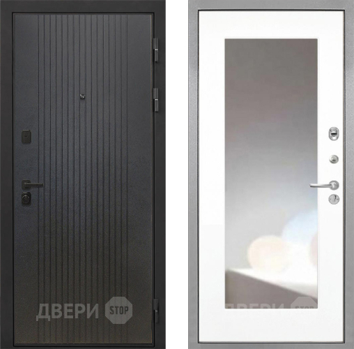 Дверь Интекрон (INTECRON) Профит Black ФЛ-295 ФЛЗ-120-М Зеркало Белый матовый в Волоколамске