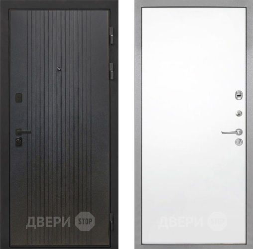 Входная металлическая Дверь Интекрон (INTECRON) Профит Black ФЛ-295 Гладкая Силк Сноу в Волоколамске