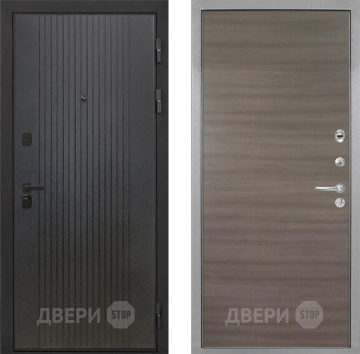 Входная металлическая Дверь Интекрон (INTECRON) Профит Black ФЛ-295 Гладкая Дуб тоскано поперечный в Волоколамске