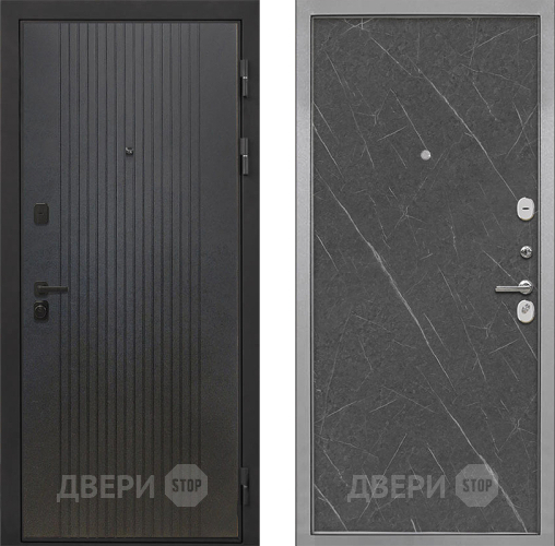 Входная металлическая Дверь Интекрон (INTECRON) Профит Black ФЛ-295 Гладкая Гранит лава оникс в Волоколамске