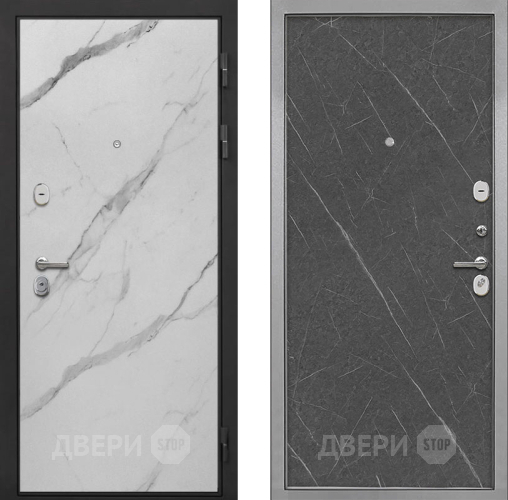 Входная металлическая Дверь Интекрон (INTECRON) Гектор Мрамор Арктик Гладкая Гранит лава оникс в Волоколамске