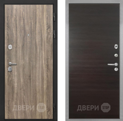 Входная металлическая Дверь Интекрон (INTECRON) Гектор Дуб Турин Гладкая Эковенге поперечный в Волоколамске
